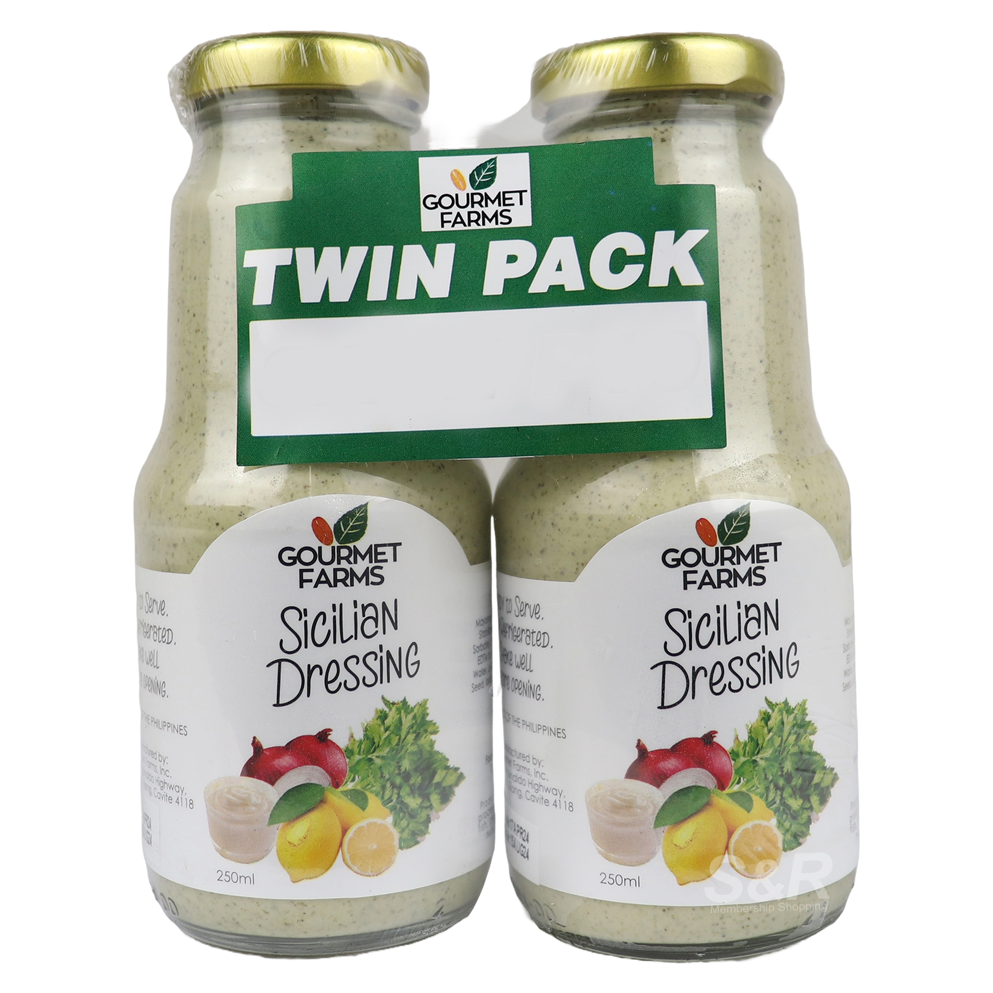 Gourmet Farms Sicilian Dressing 2x250mL Gourmet Farms Sicilian Dressing 2x250mL